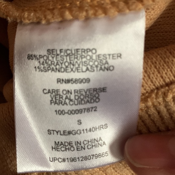 NWT Gb girls camel color mock turtle neck long sleeve ribbed top - Picture 5 of 8